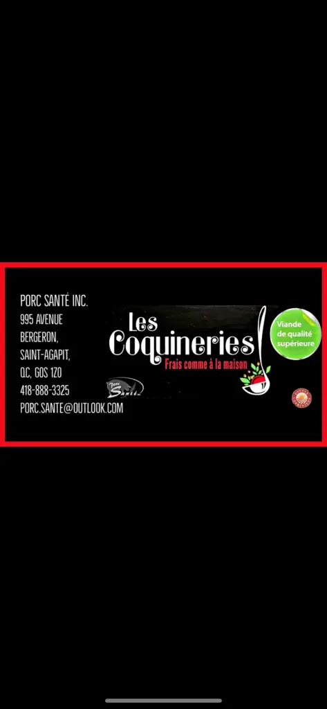 Coquineries (Les) / Porc Santé,Saint-Agapit