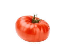 Tomate rouge fraîche sur fond blanc