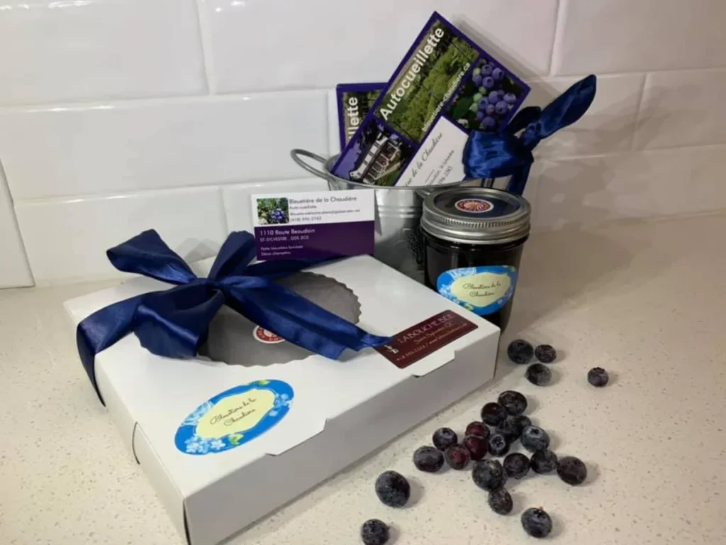 Coffret cadeau aux bleuets et confiture artisanale