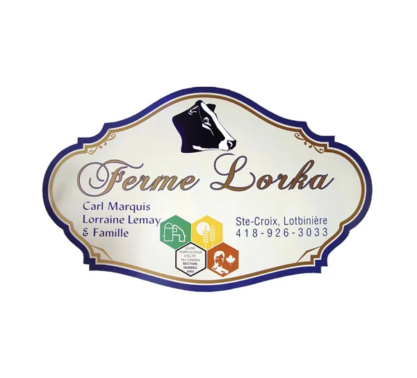 Logo Ferme Lorka avec tête de vache