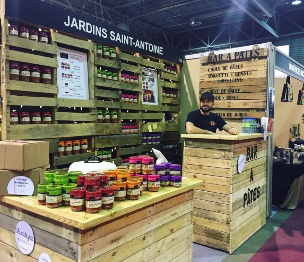 Stand Jardins Saint-Antoine et bar à pâtes