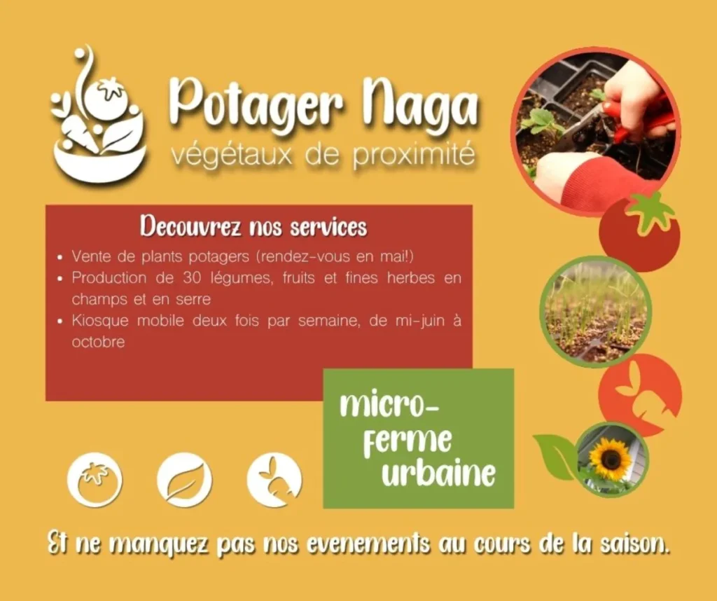 Affiche micro-ferme urbaine Potager Naga services