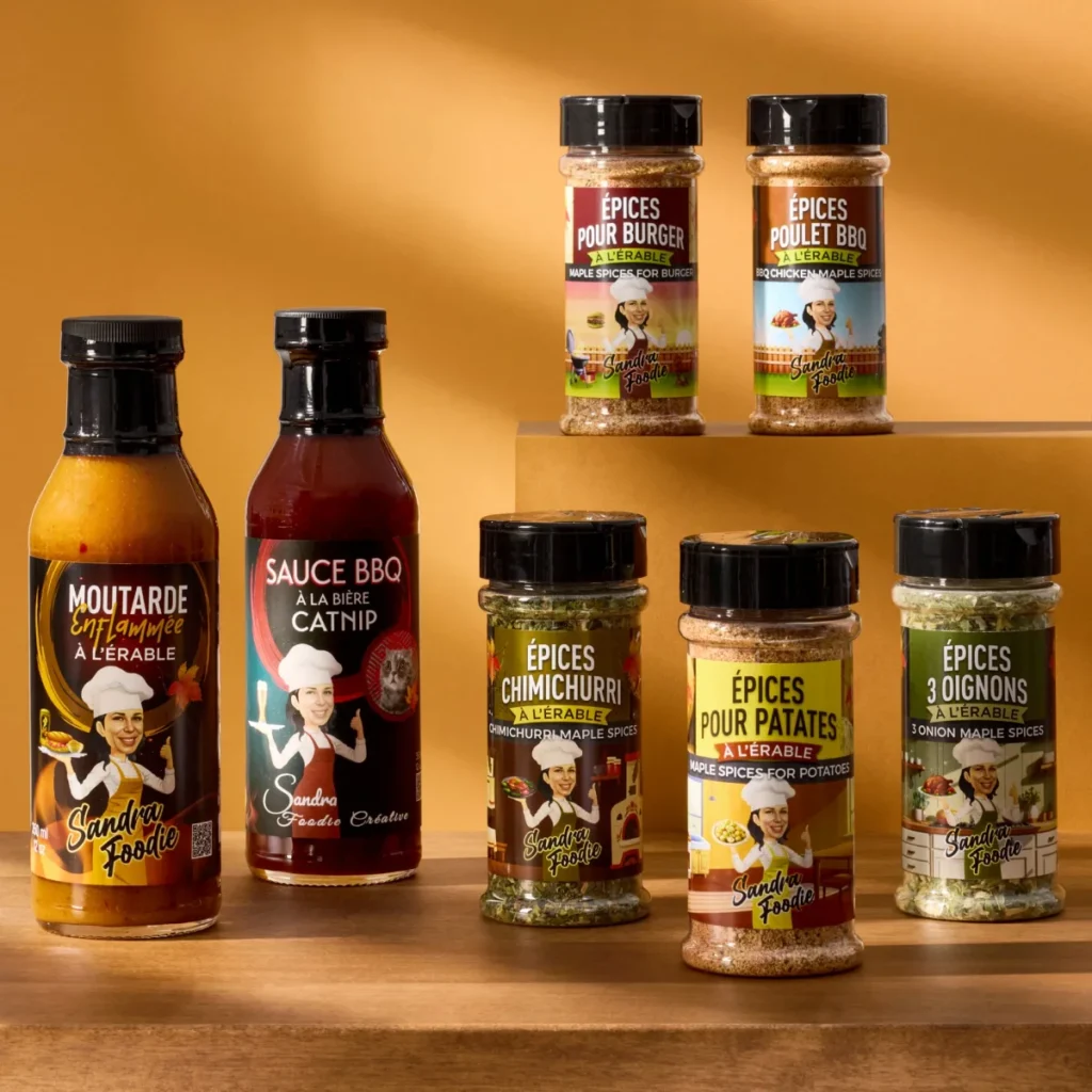 Assortiment de sauces et épices à l’érable