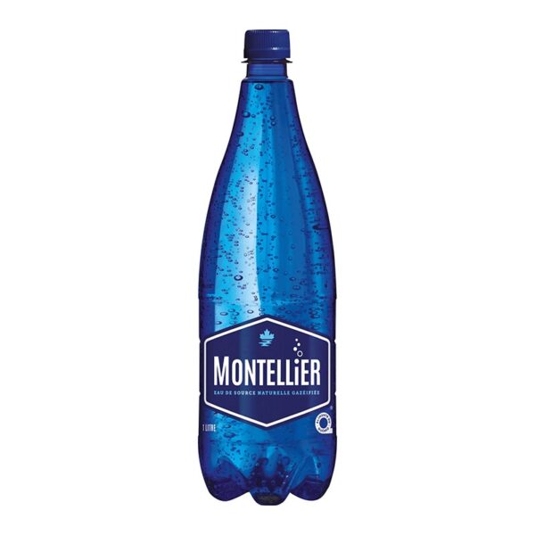 Bouteille d’eau pétillante Montellier bleue 1 litre